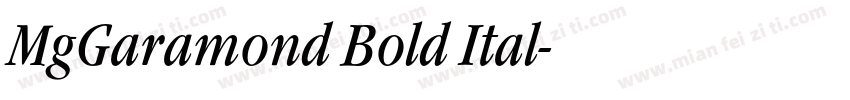 MgGaramond Bold Ital字体转换